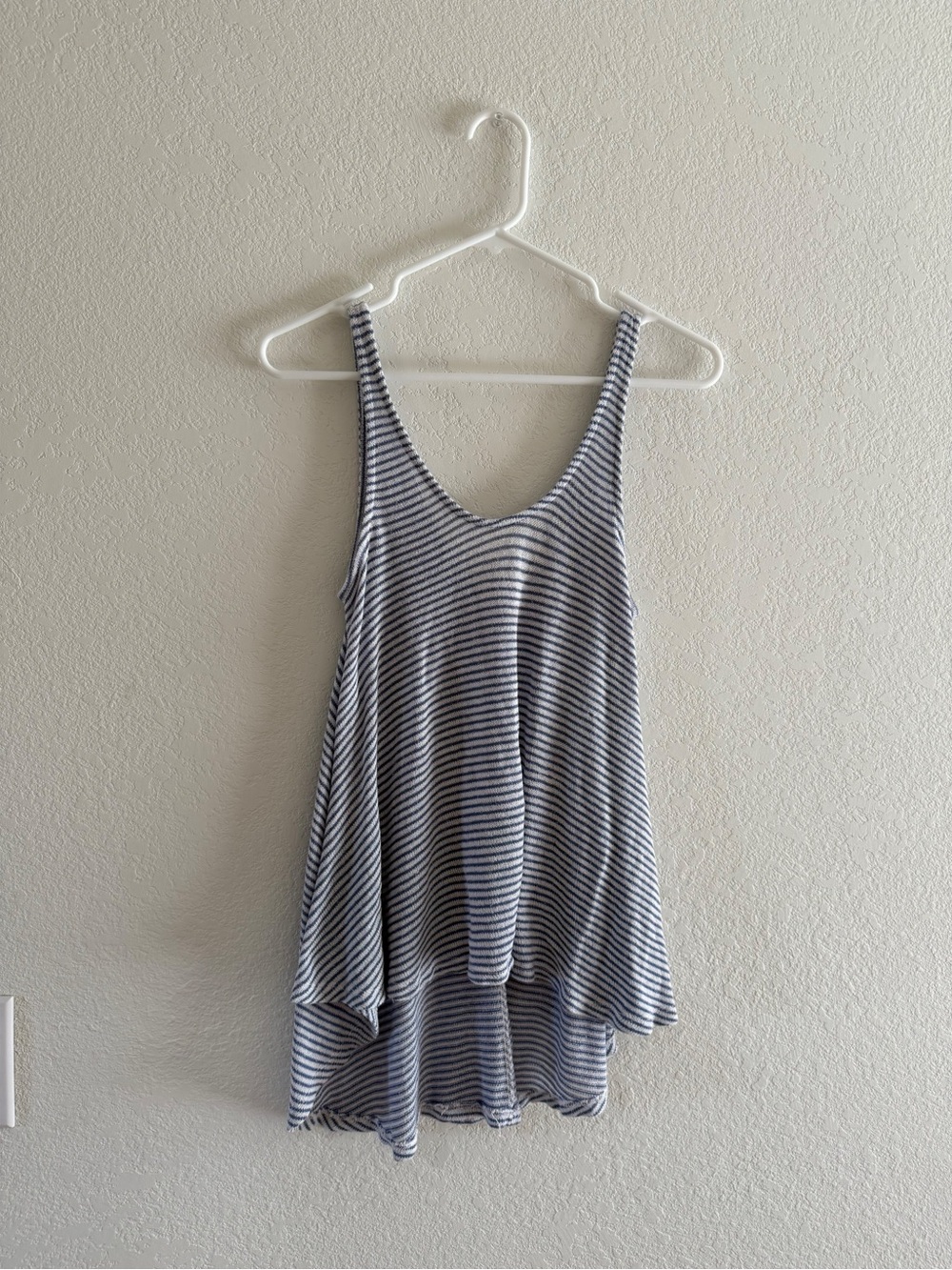 Women's Striped Swing Tank Top - Blue & White
